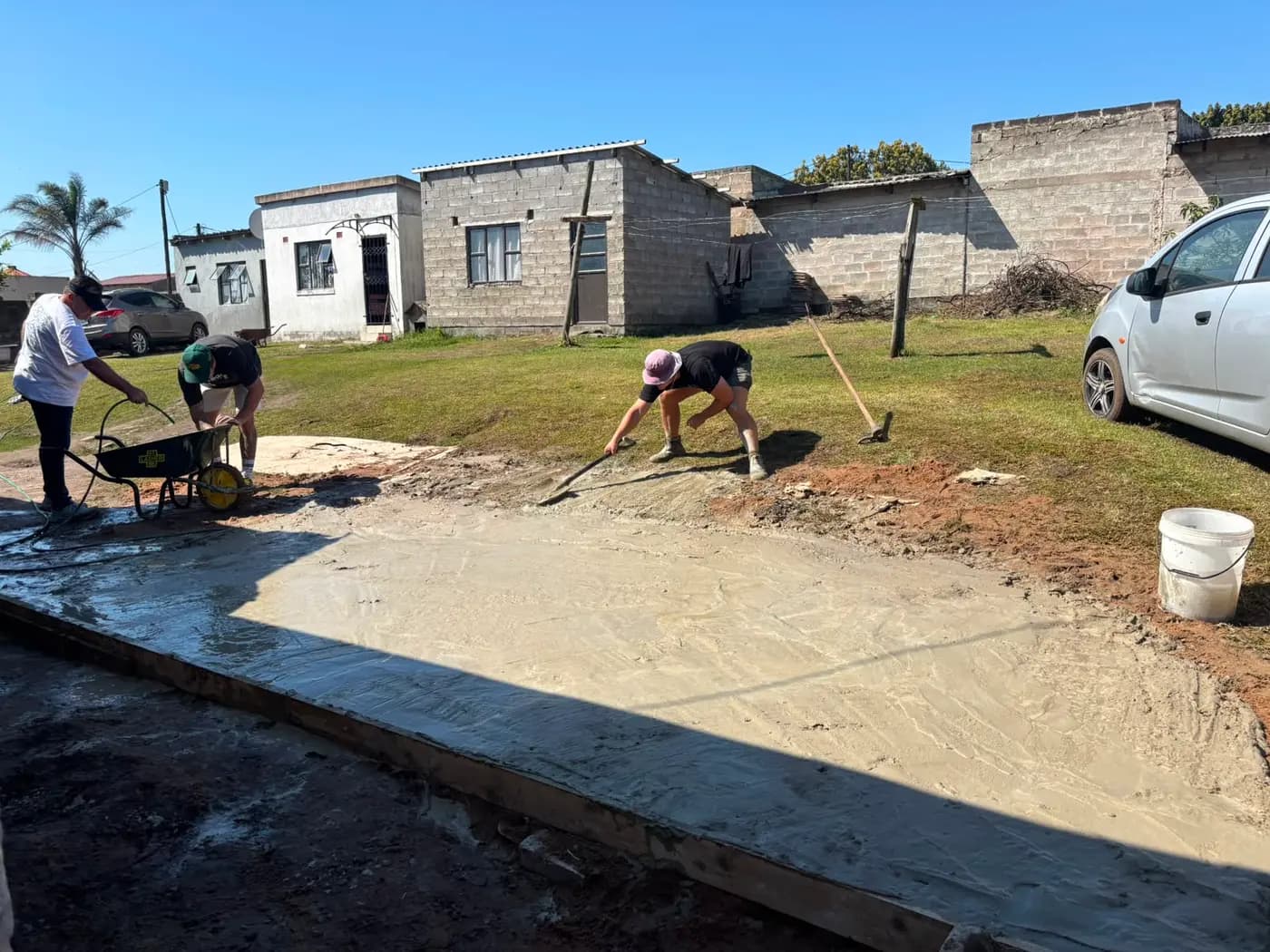 The finished concrete slab