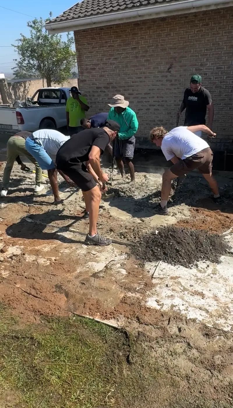 Breaking ground for the vegetable garden